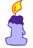 1 clipart birthday candle
