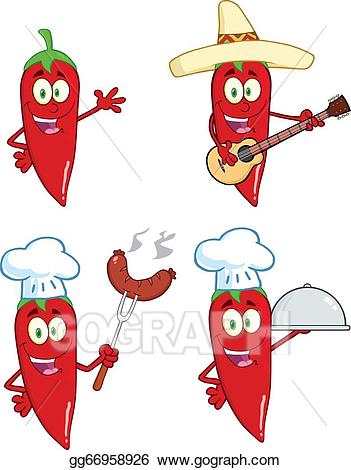1 clipart chili. Vector art red peppers