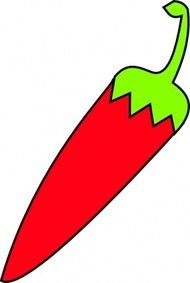 1 clipart chili. Pepper light clip art