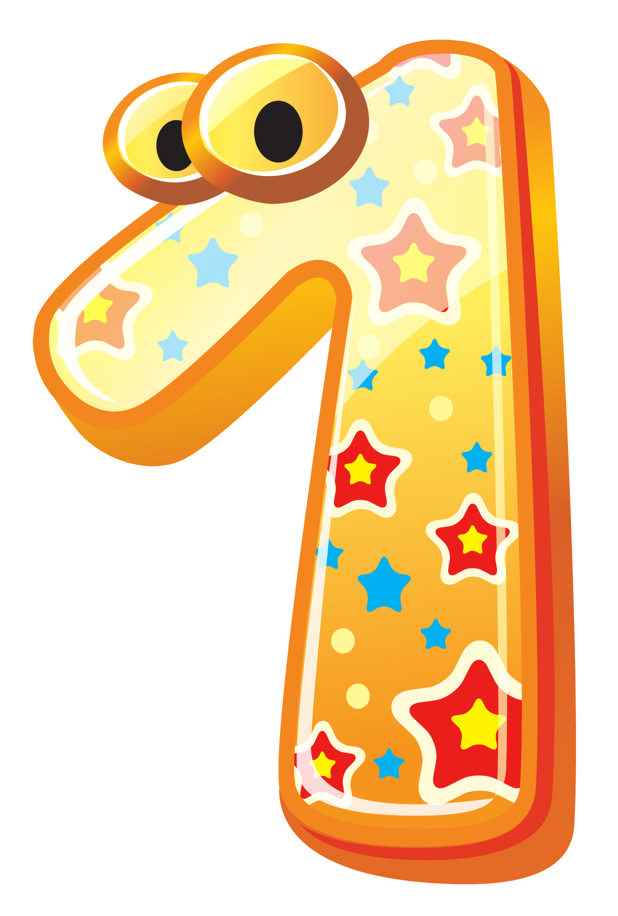 A clipart cute. Number one png image