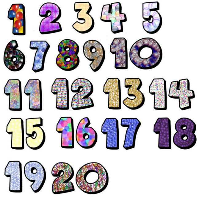 1 clipart fancy.  collection of numbers