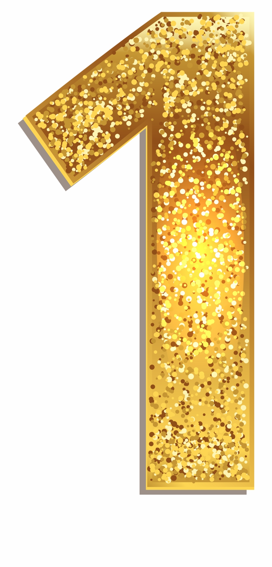 1 clipart gold glitter