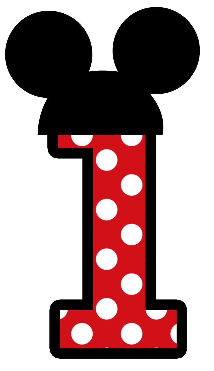  collection of number. 1 clipart mickey mouse