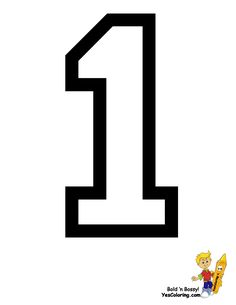 Picture of number printable. 1 clipart numeral