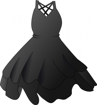1 clipart object. Clip art black dress