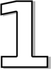 Number . 1 clipart outline