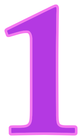 Signs symbol alphabets numbers. 1 clipart purple