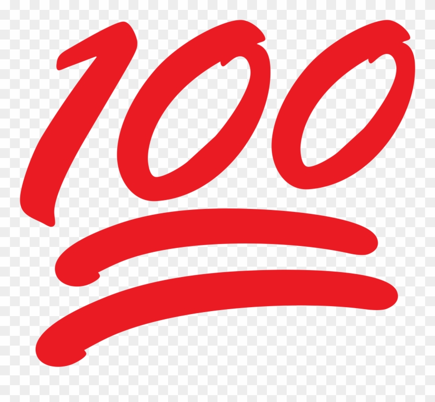 100 clipart. Image transparent library emoji