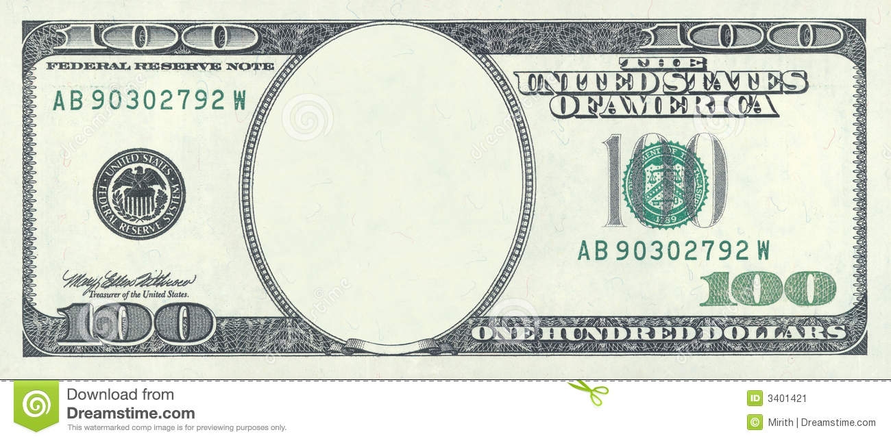 Editable Dollar Bill Template