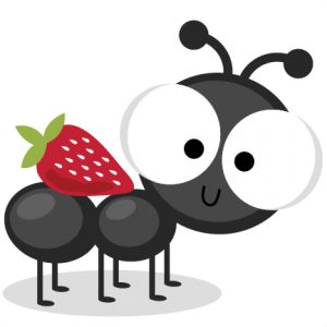 Cute pencil and in. 2 clipart ant