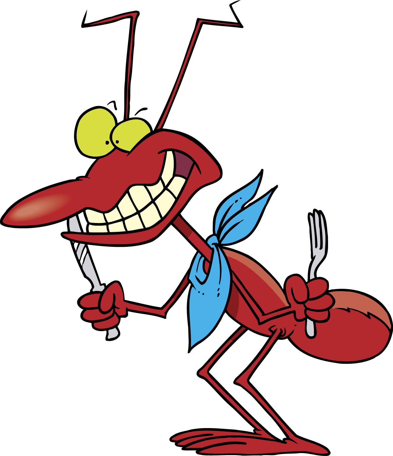 Funny ant pencil and. Ants clipart illustration