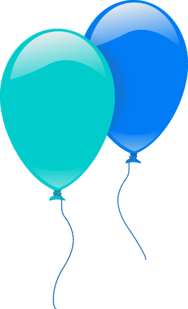 Two balloons . Clipart balloon outline