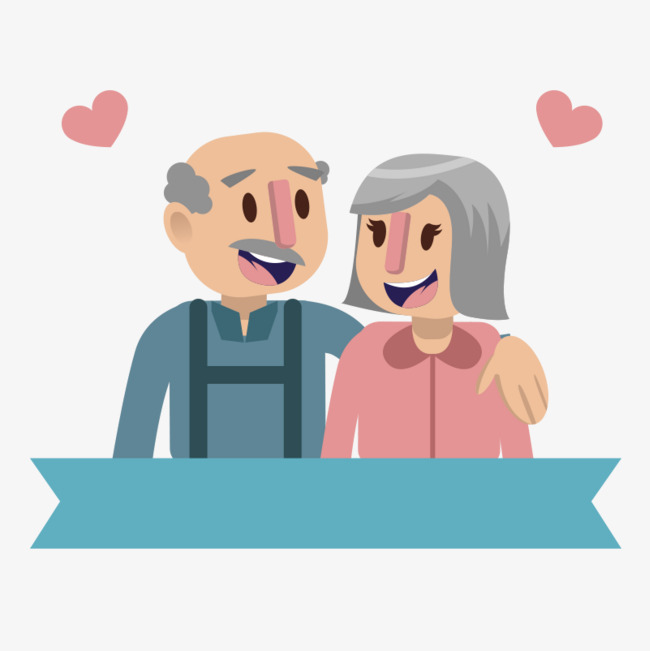 2 clipart couple. Elderly people happy png