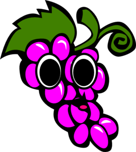 2 clipart grape. Happy grapes clip art