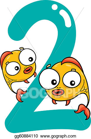 Eps illustration number two. 2 clipart numeral
