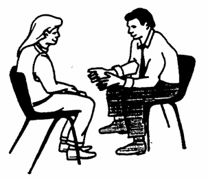  people talking. 2 clipart person