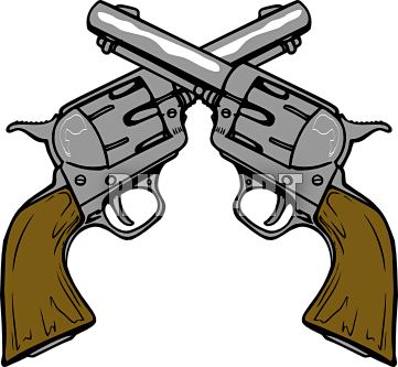 2 clipart pistol. Cowboy gun pencil and