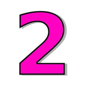 2 clipart single number.  collection of numbers
