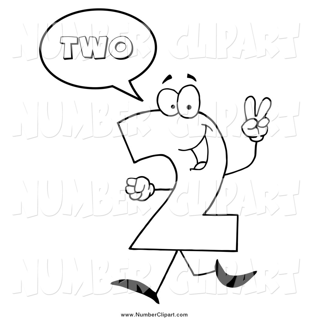 2 clipart two.  collection of number