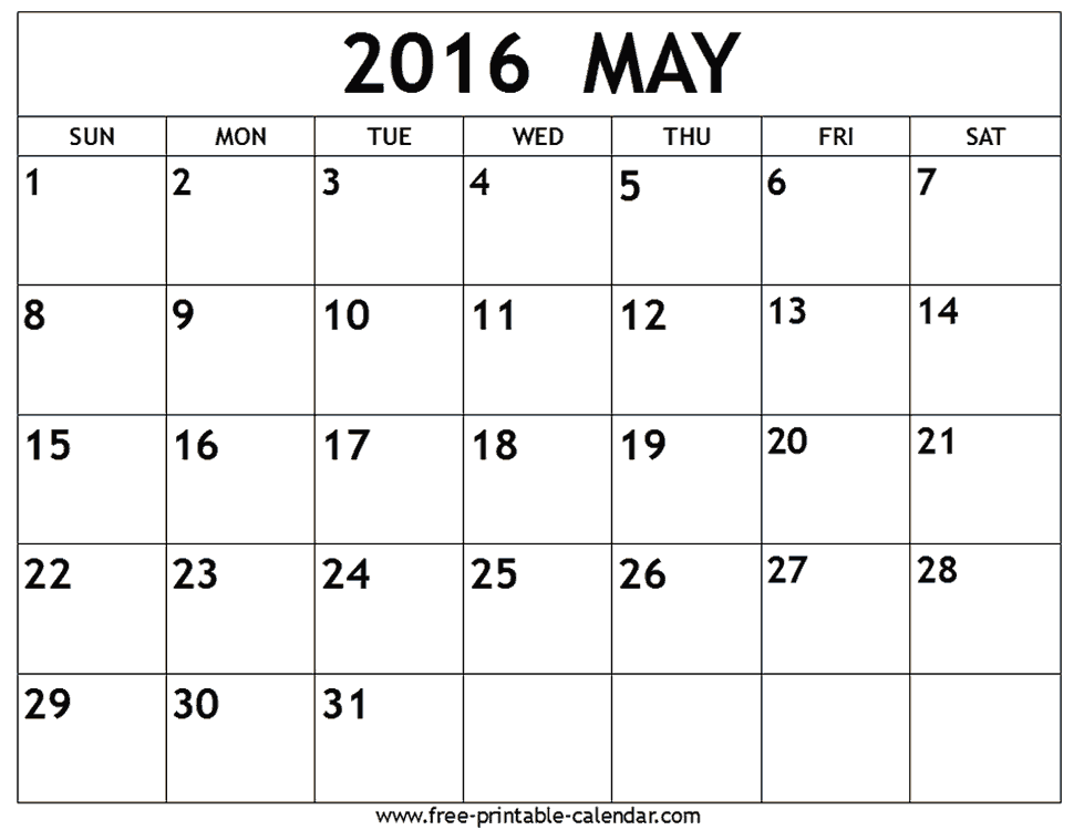 Calendar clipartfest template. May clipart may 2016