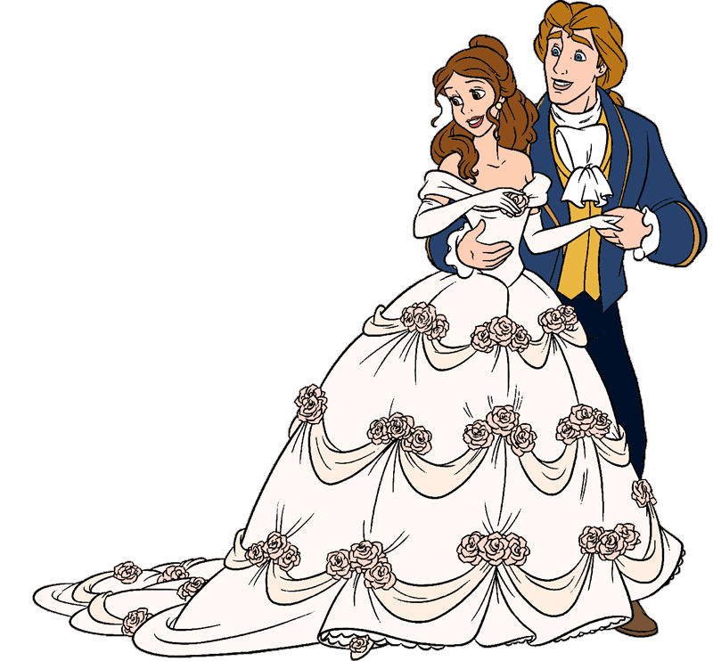 Belle clipart prince. Disney weddings clip art