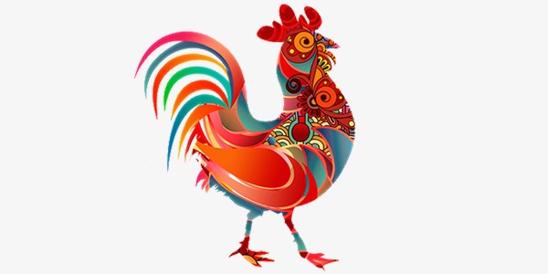New year icon chinese. 2017 clipart chicken