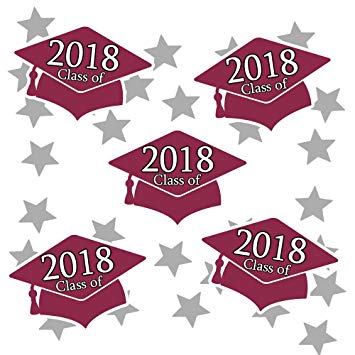 2018 clipart confetti. Amazon com grad burgundy