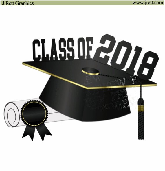 2018 clipart diploma. Class of more colors
