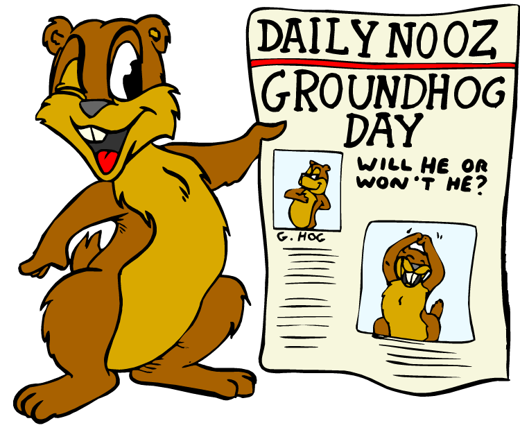 Heart shaped or breaking. 2018 clipart groundhog day