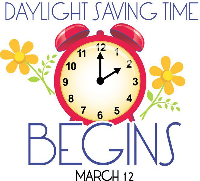 Daylight saving time returns. 2018 clipart spring forward