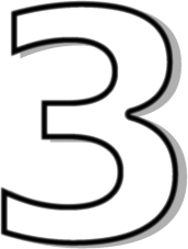 Number free download best. 3 clipart black and white
