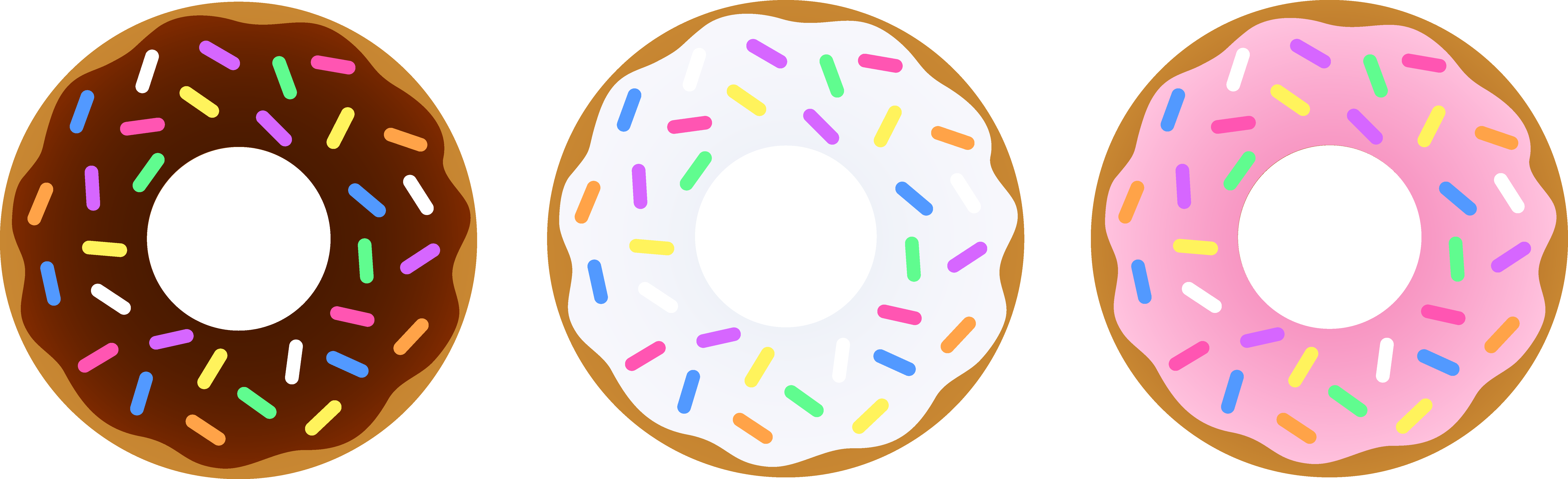  collection of transparent. 3 clipart donut
