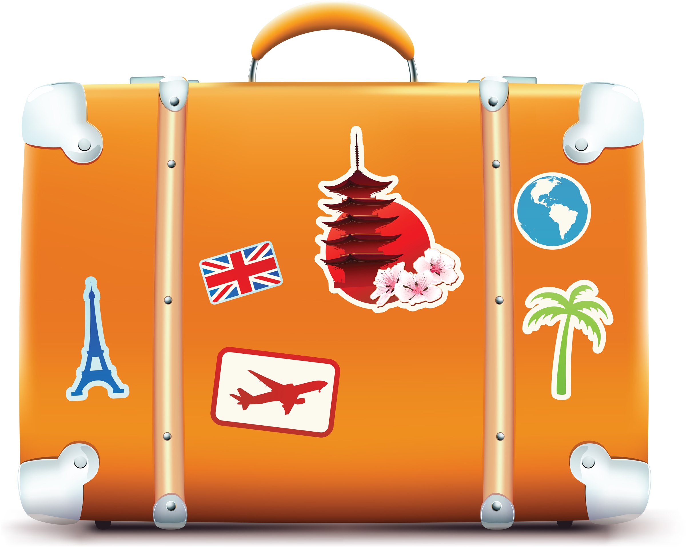 3 clipart holiday. Suitcase station 
