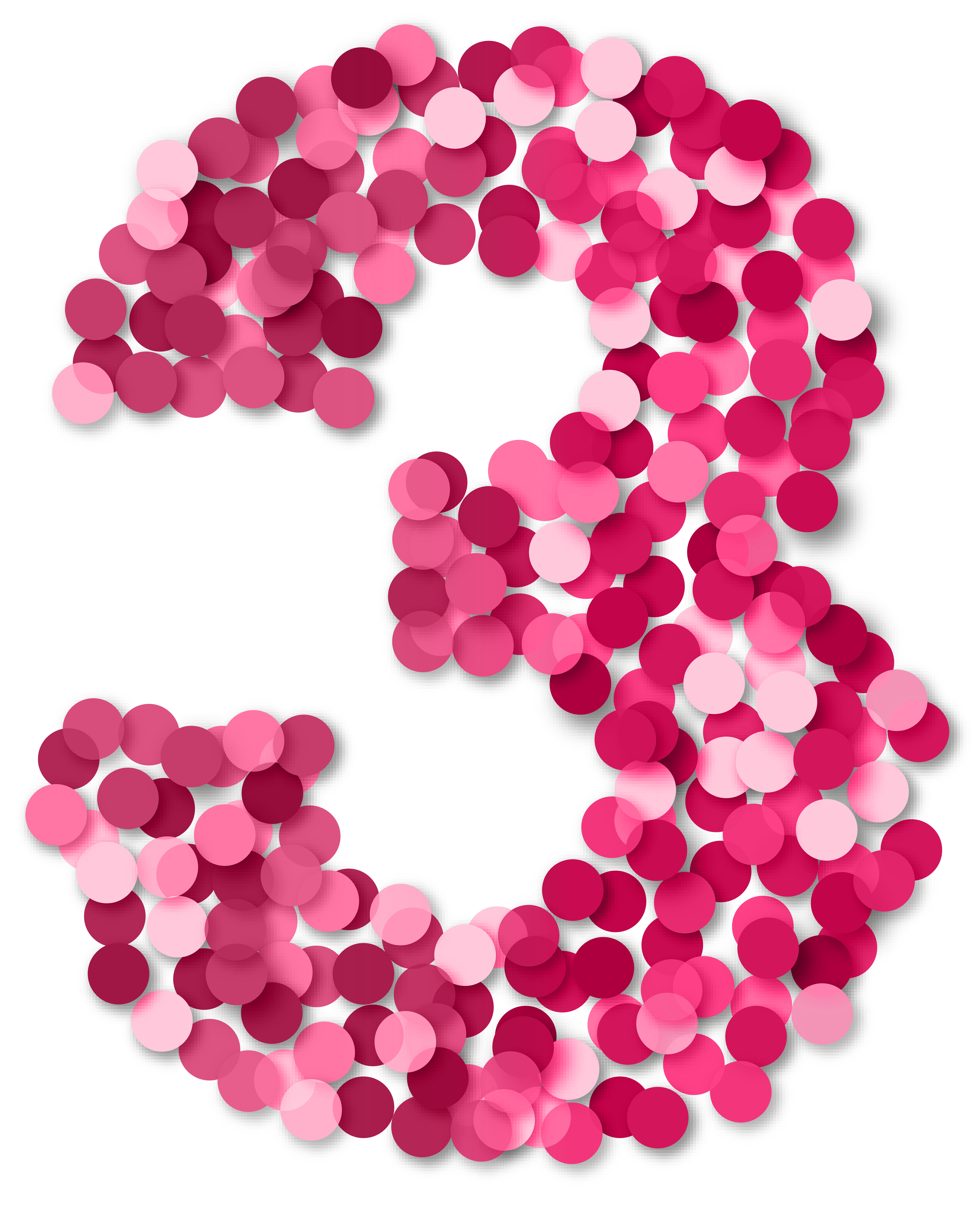 3 clipart pink number 3. Three png clip art