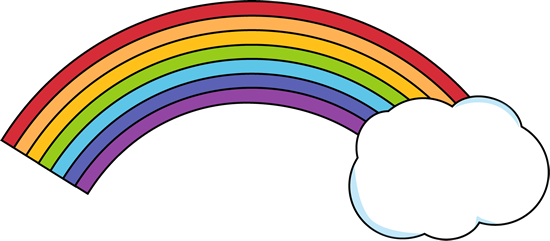 3 clipart rainbow. With clouds station 