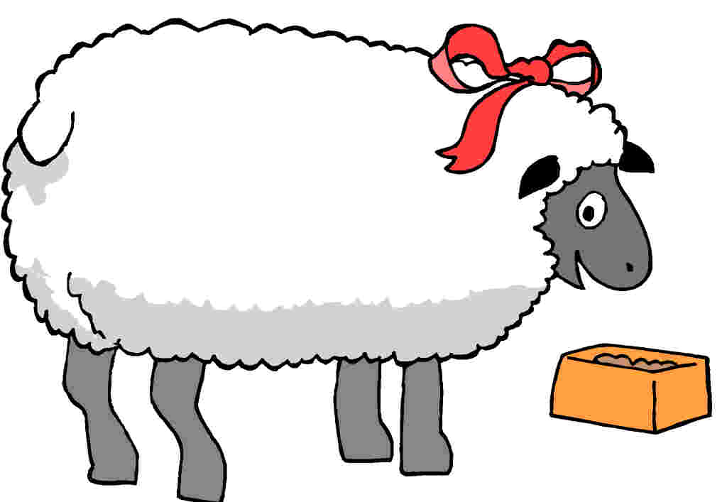 Black and white free. Sheep clipart reading