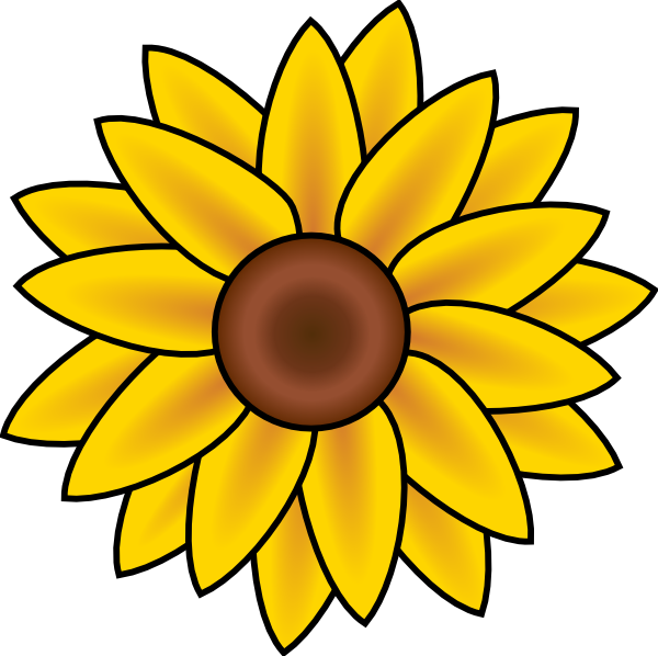Outside clipart simple. Free printable sunflower stencils