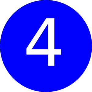 4 clipart blue number