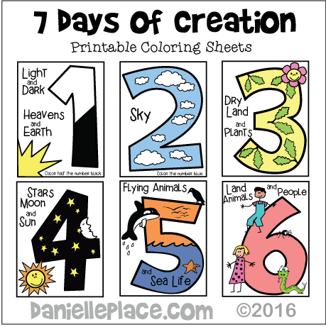 Seven days of early. 4 clipart creation story