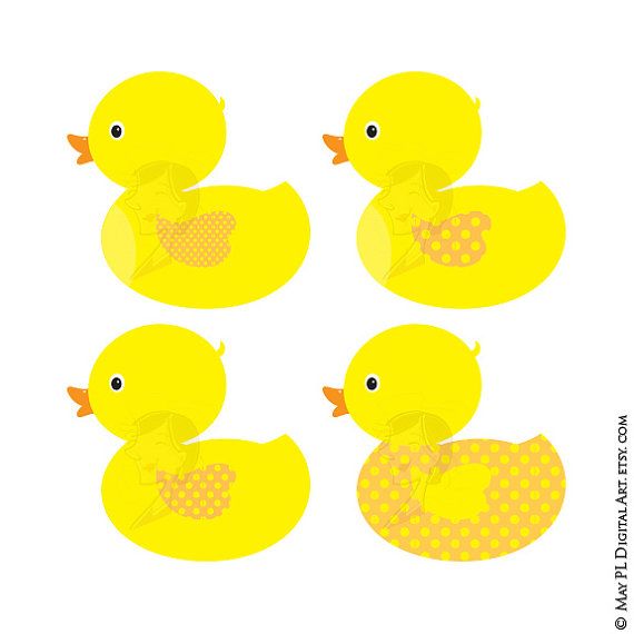 4 clipart ducks.  best cute whimsical