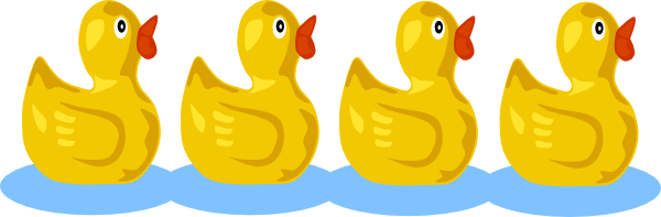 4 clipart ducks