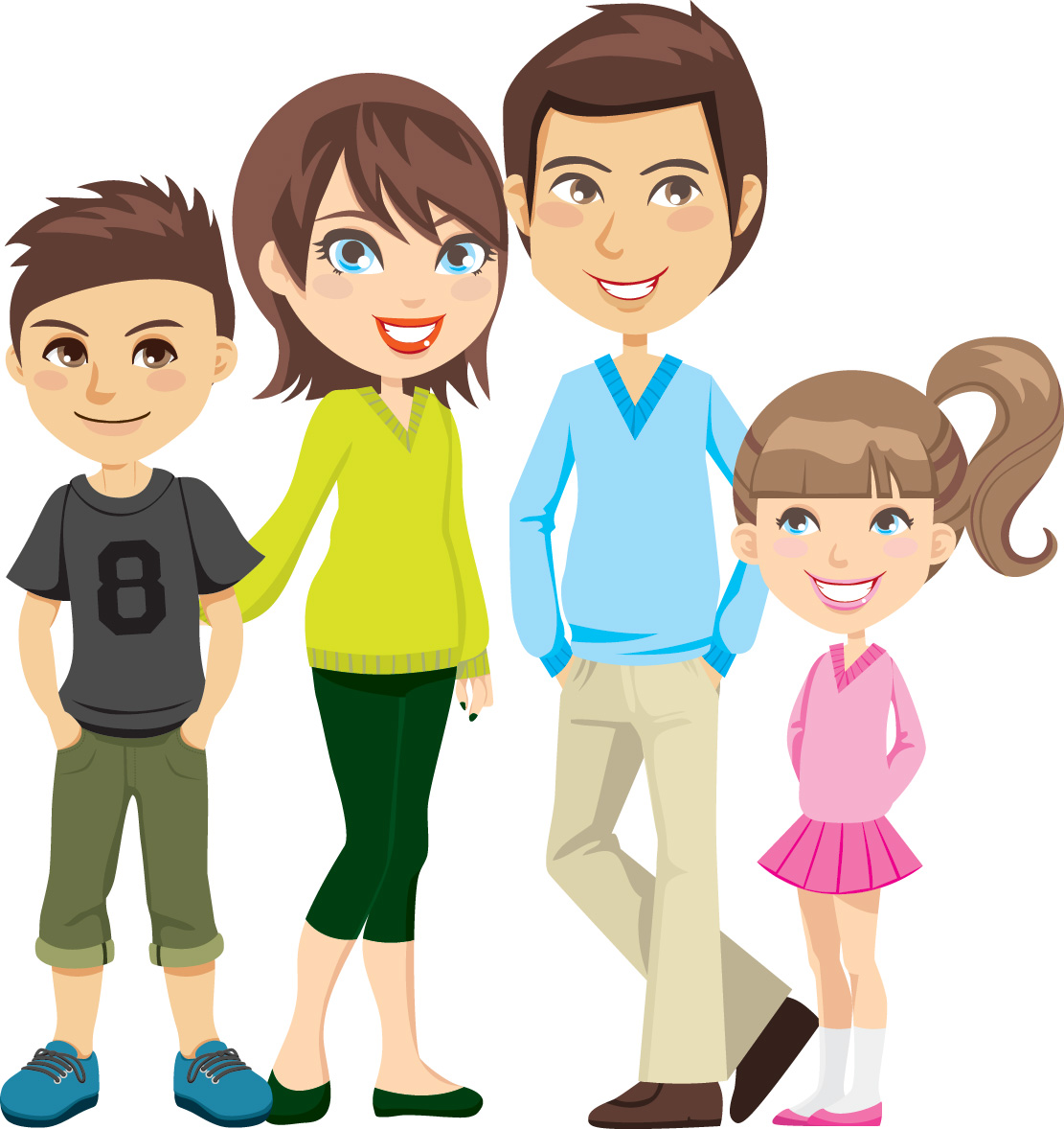 4 clipart family member.  collection of high