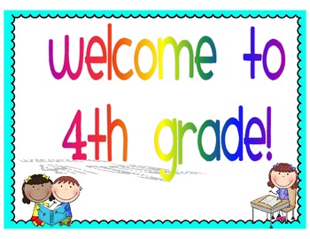 Welcome to th signs. 4 clipart fourth grade