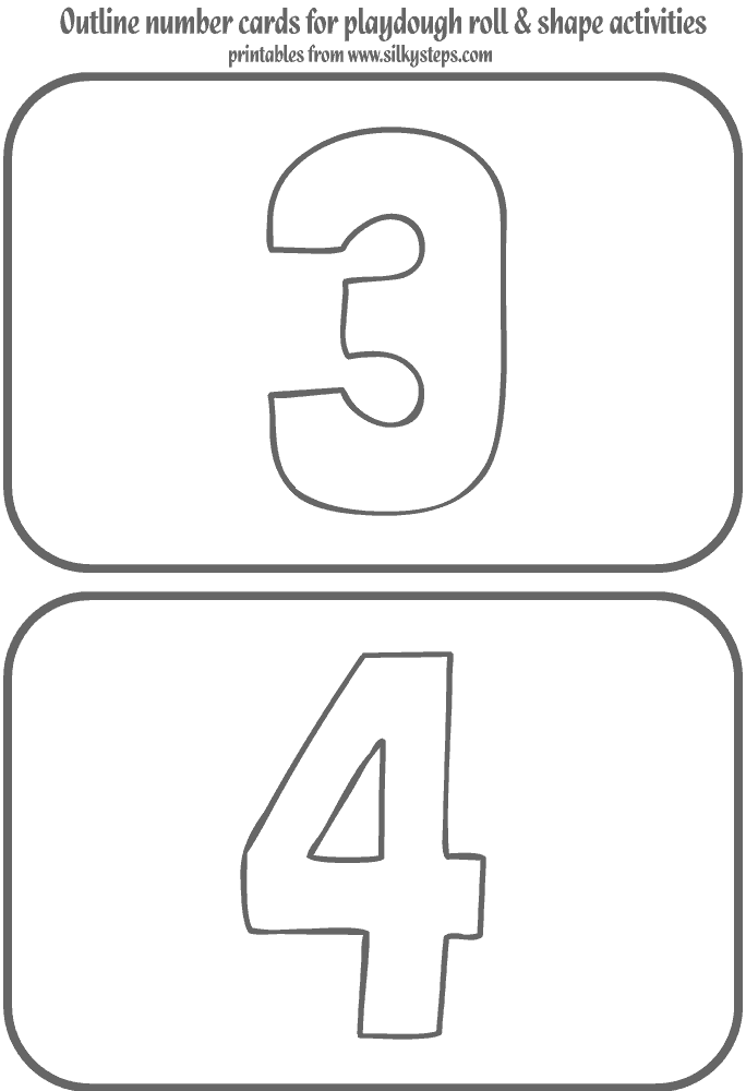4 clipart number outline
