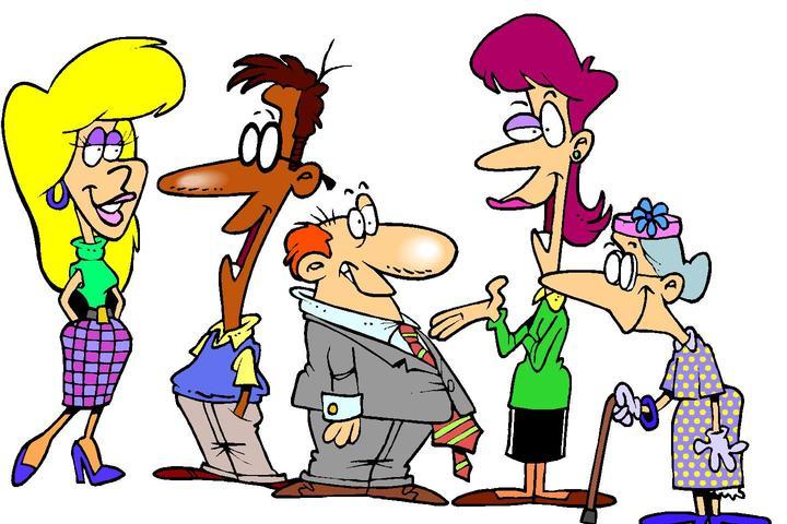 Group of friends hanging. 4 clipart person