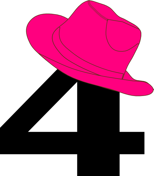  cowgirl hat clip. 4 clipart pink