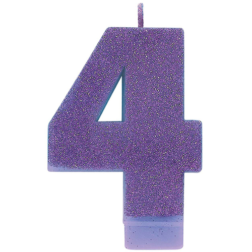 4 clipart purple. Number images glitter cake