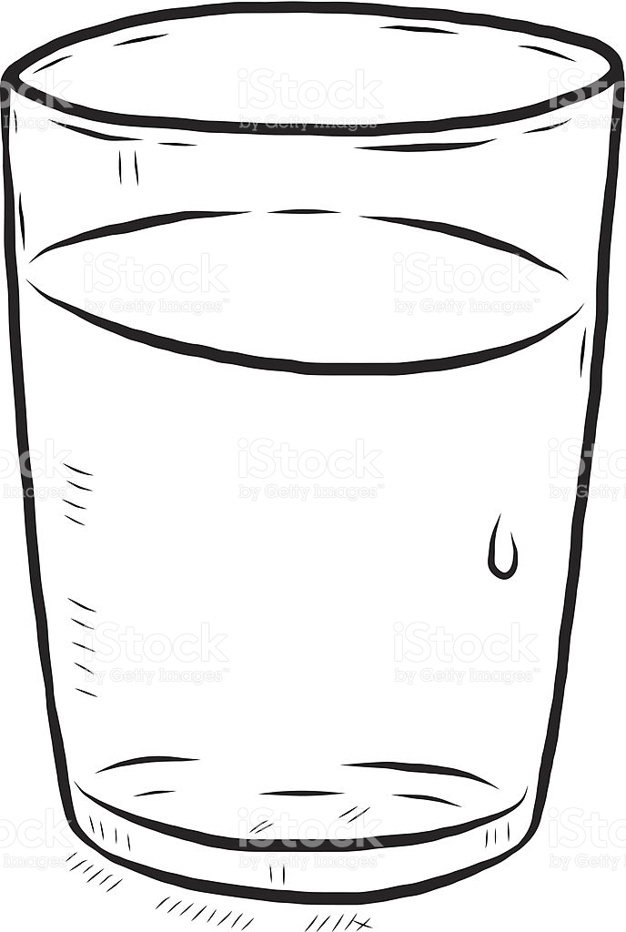 clipart water black and white