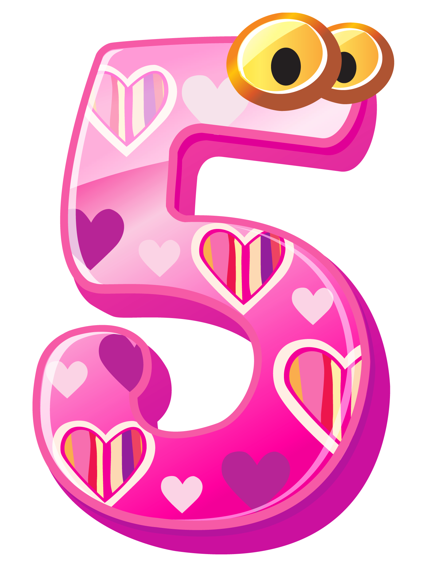  collection of pink. Number 3 clipart number 0