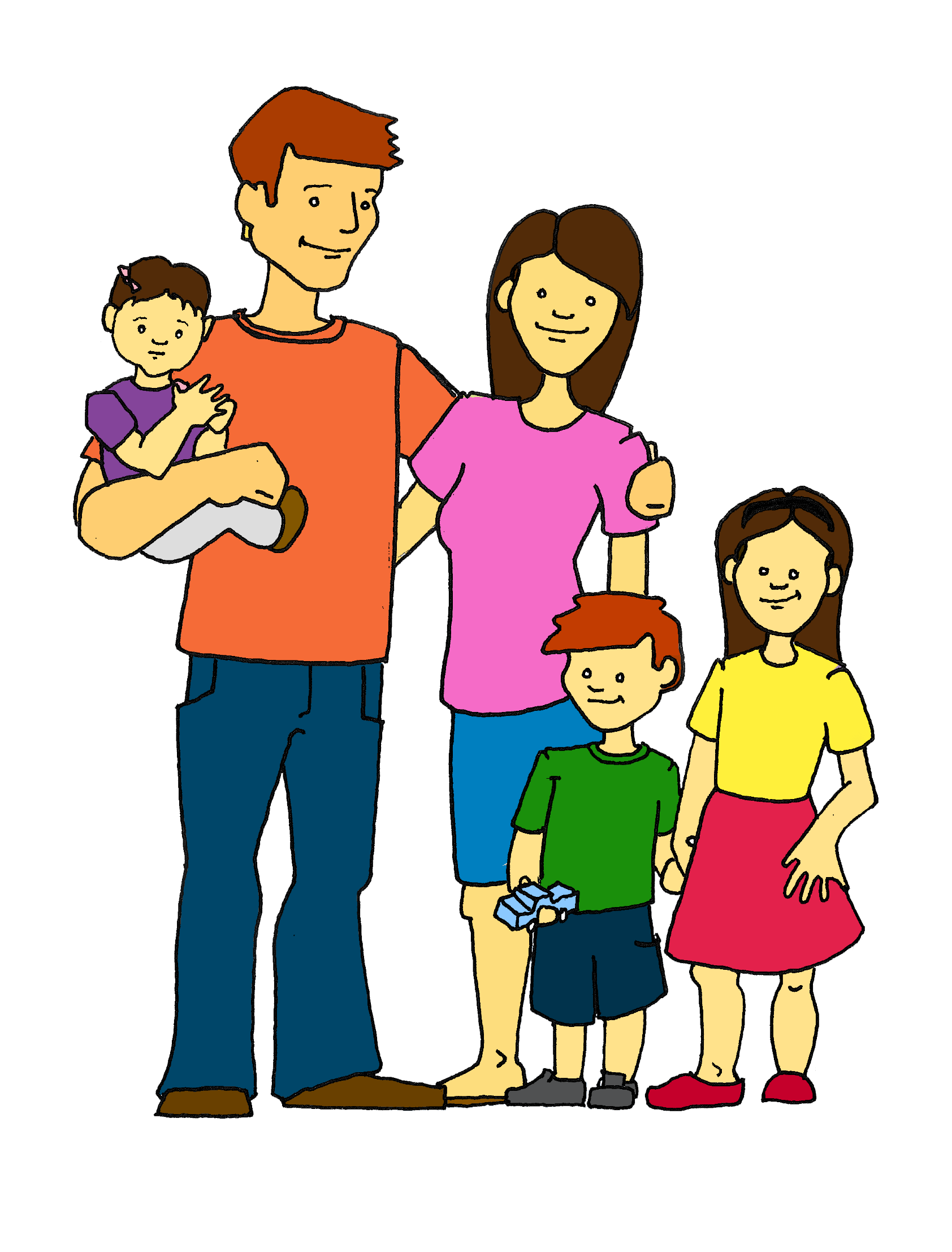  collection of member. Young clipart family 6